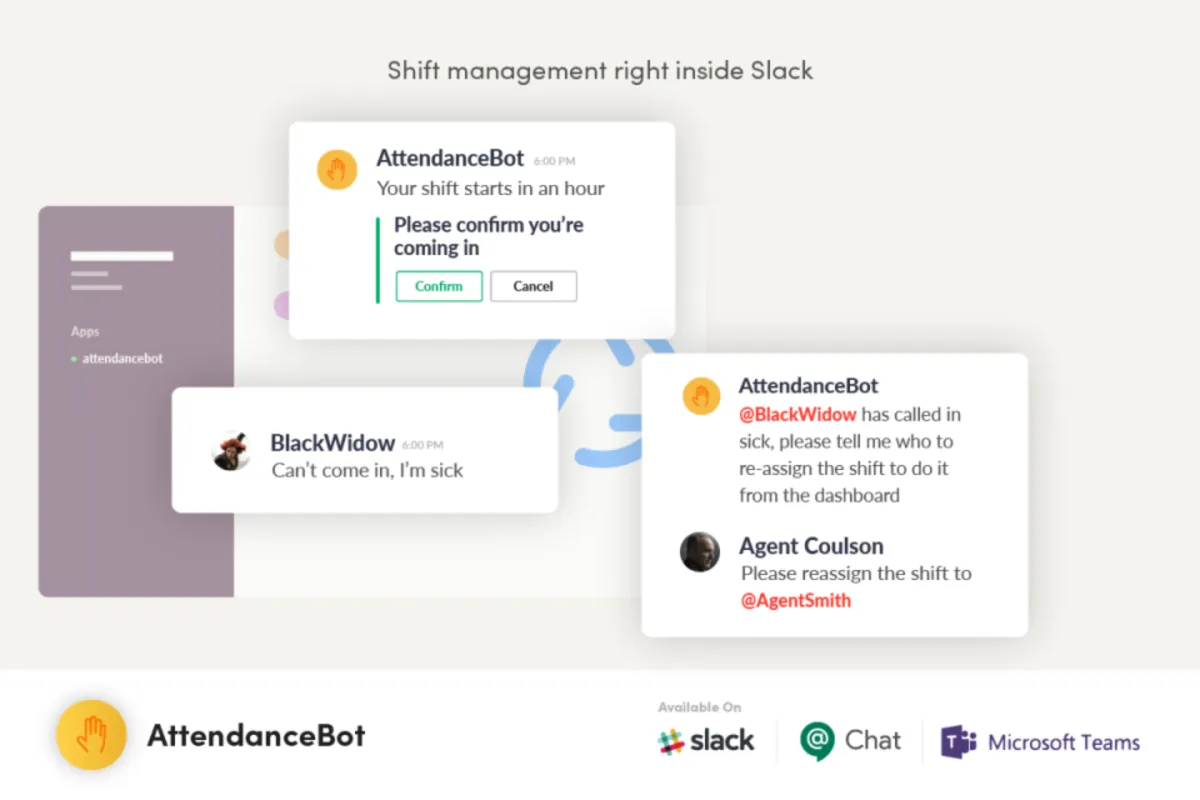 Interface AttendanceBot: fonctionnalités, prix, alternatives Interface AttendanceBot: fonctionnalités, prix, alternatives