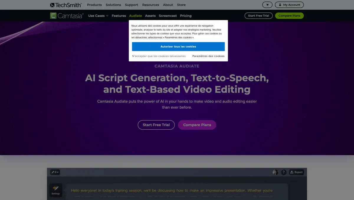 Interface Audiate : fonctionnalités, prix, alternatives