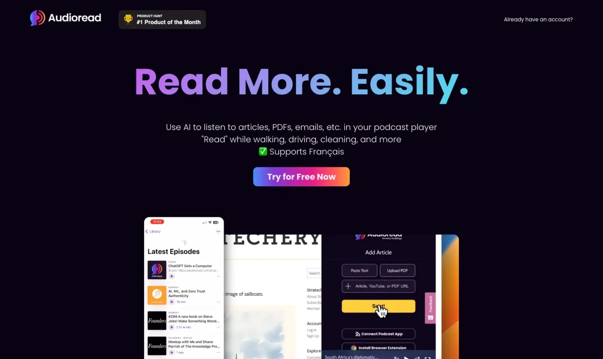 Interface Audioread : fonctionnalités, prix, alternatives