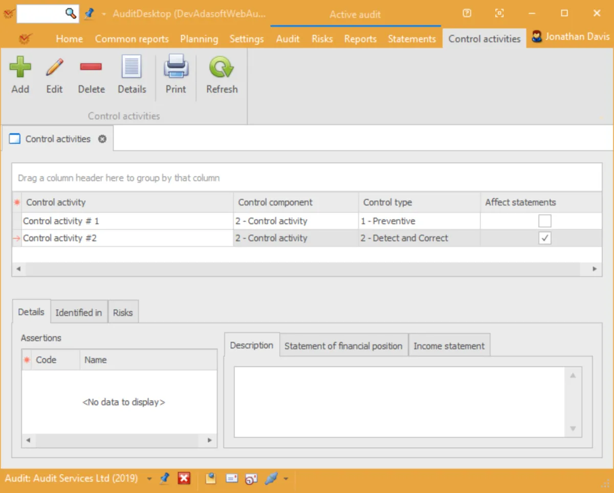 Interface AuditDesktop: fonctionnalités, prix, alternatives