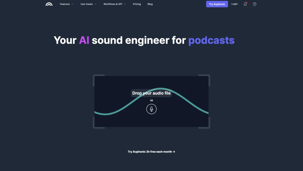 Interface Auphonic : fonctionnalités, prix, alternatives