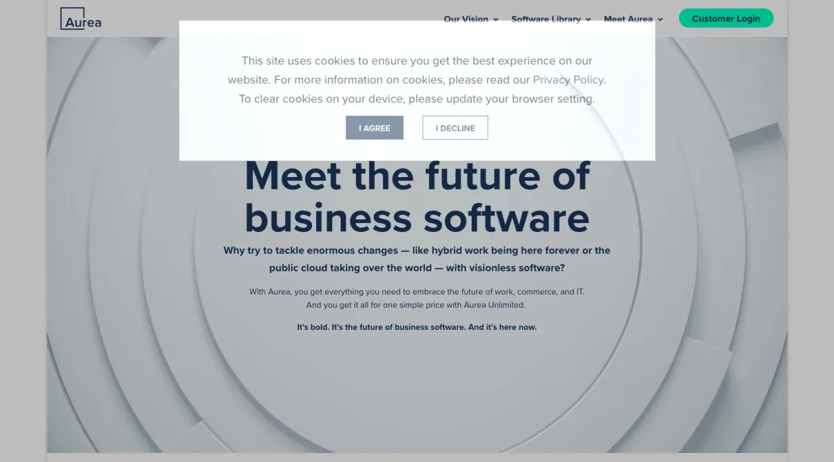 Interface Aurea CRM : fonctionnalités, prix, alternatives