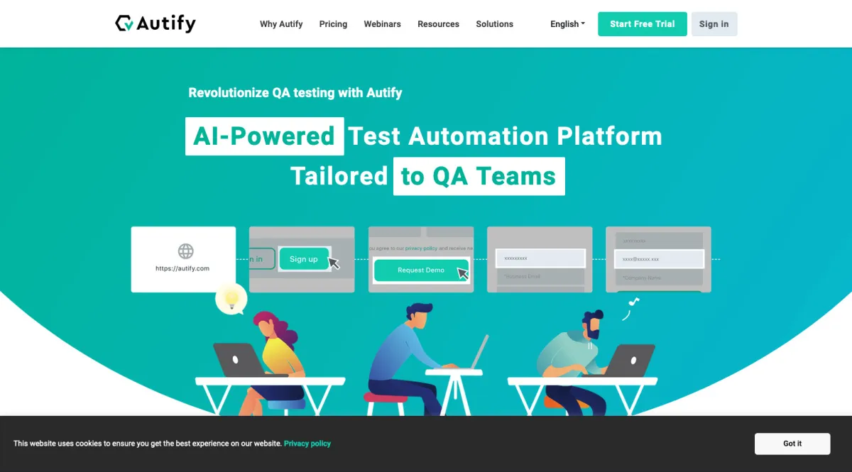 Interface Autify : fonctionnalités, prix, alternatives Interface Autify : fonctionnalités, prix, alternatives