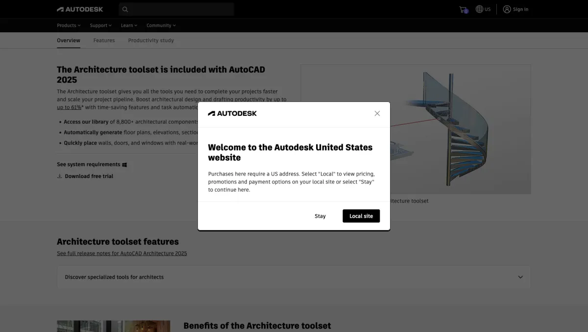 Interface AutoCAD Architecture : fonctionnalités, prix, alternatives