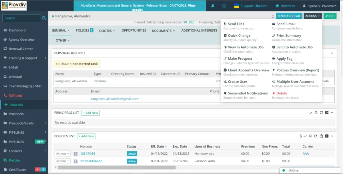 Interface Automate365: fonctionnalités, prix, alternatives