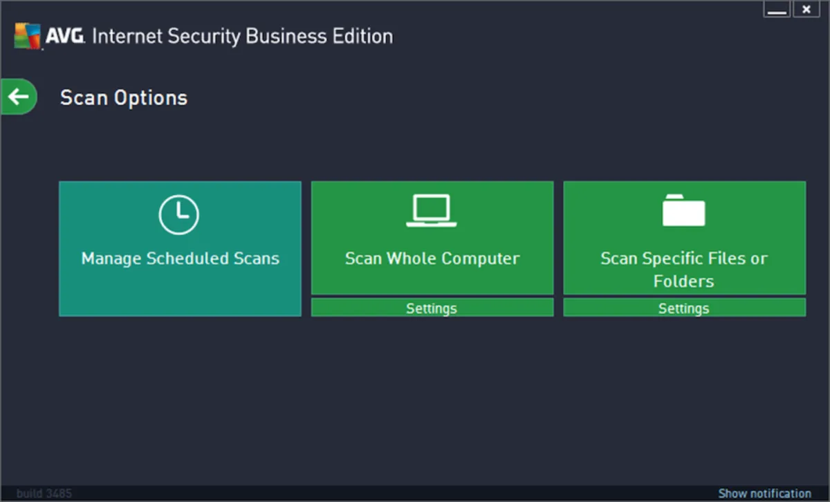 Interface AVG Internet Security Business Edition: fonctionnalités, prix, alternatives