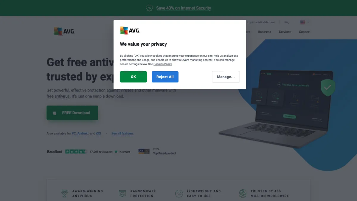 Interface AVG Secure Browser : image, ergonomie, alternatives Interface AVG Secure Browser : image, ergonomie, alternatives