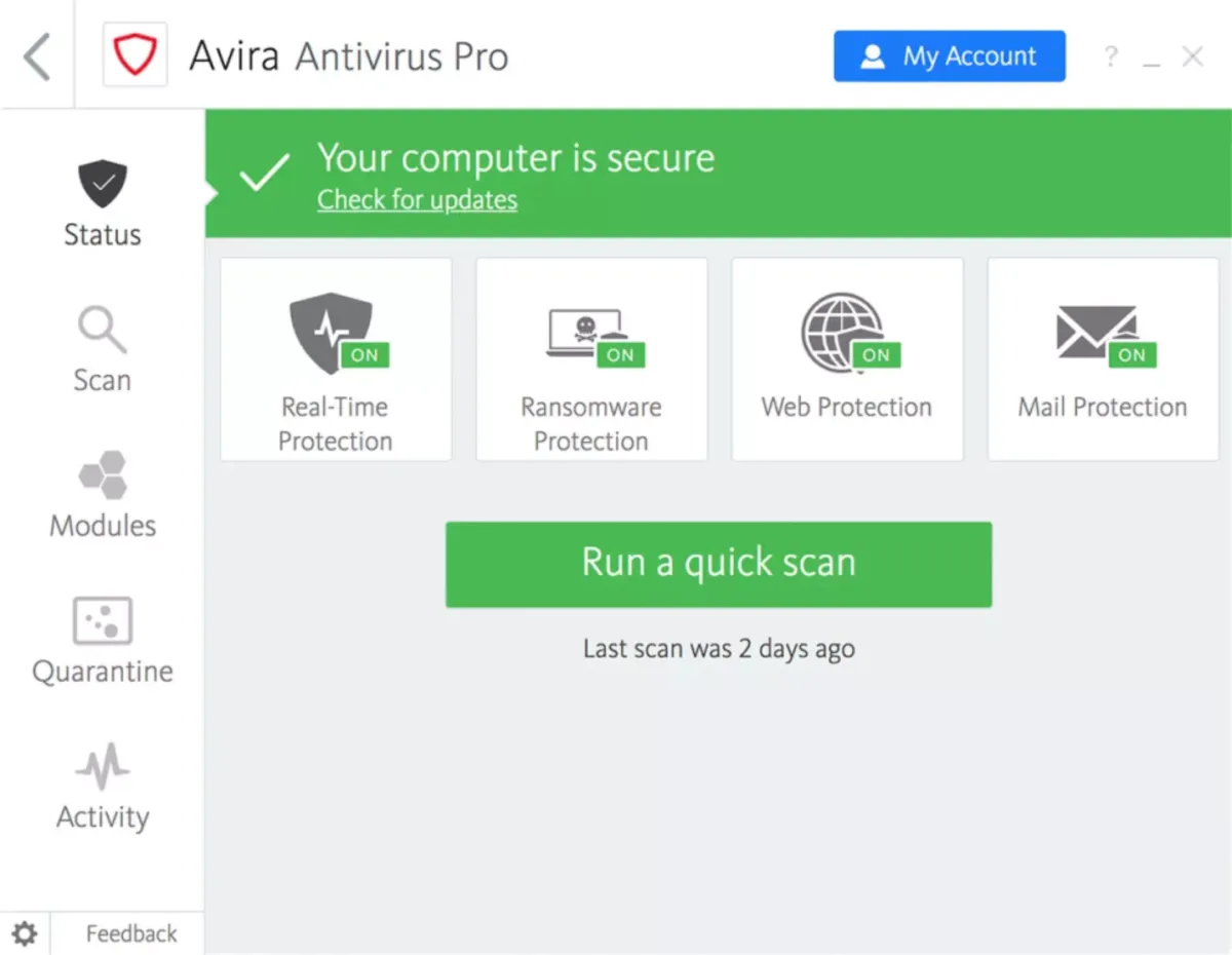 Notre avis sur Avira Antivirus Pro : un logiciel antivirus à découvrir