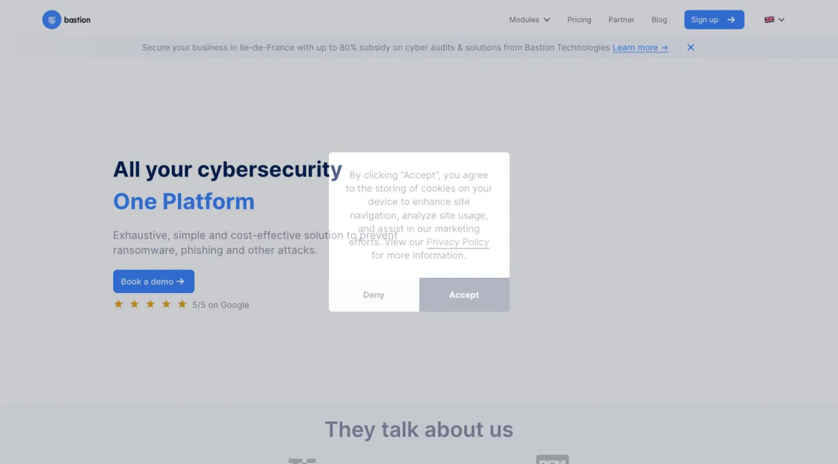 Interface BASTION TECHNOLOGIES : fonctionnalités, prix, alternatives