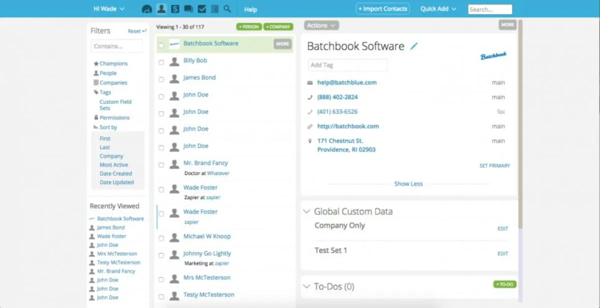 Notre avis sur Batchbook : un logiciel CRM à découvrir