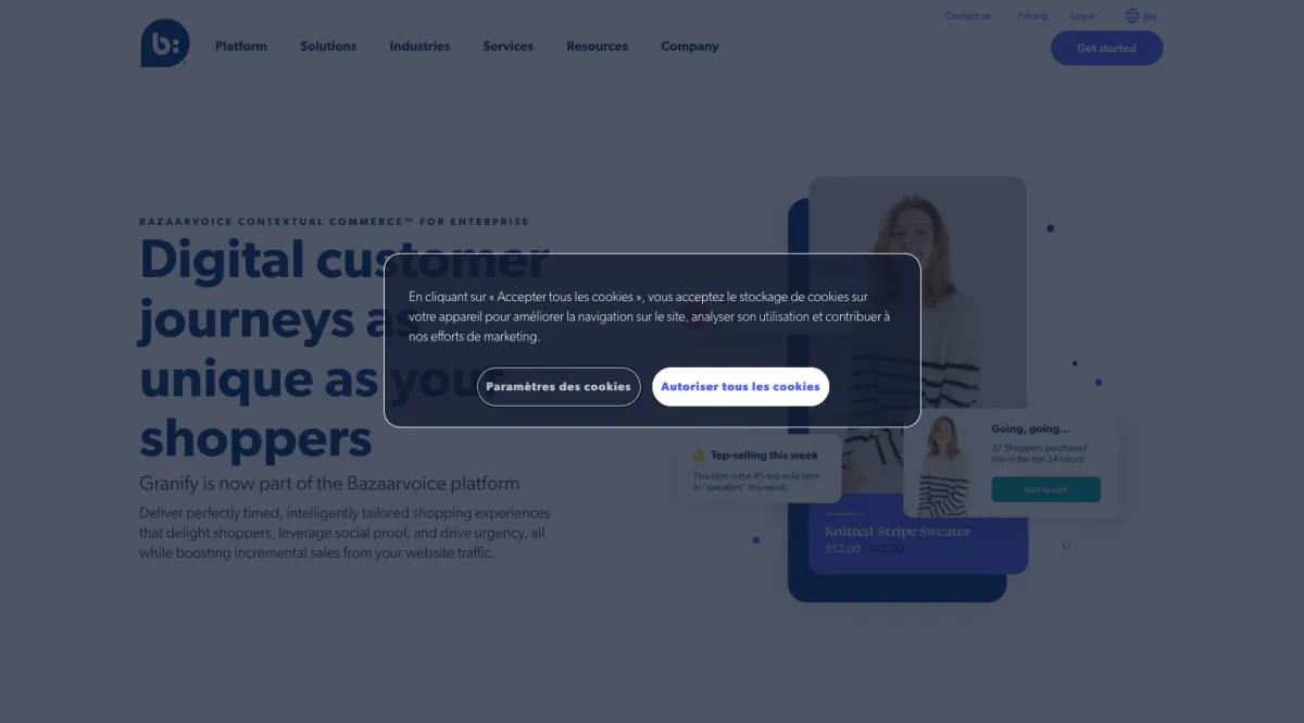Interface Bazaarvoice : fonctionnalités, prix, alternatives