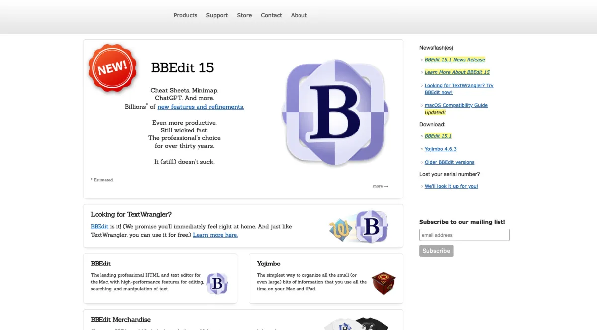 Interface BBEdit : fonctionnalités, prix, alternatives