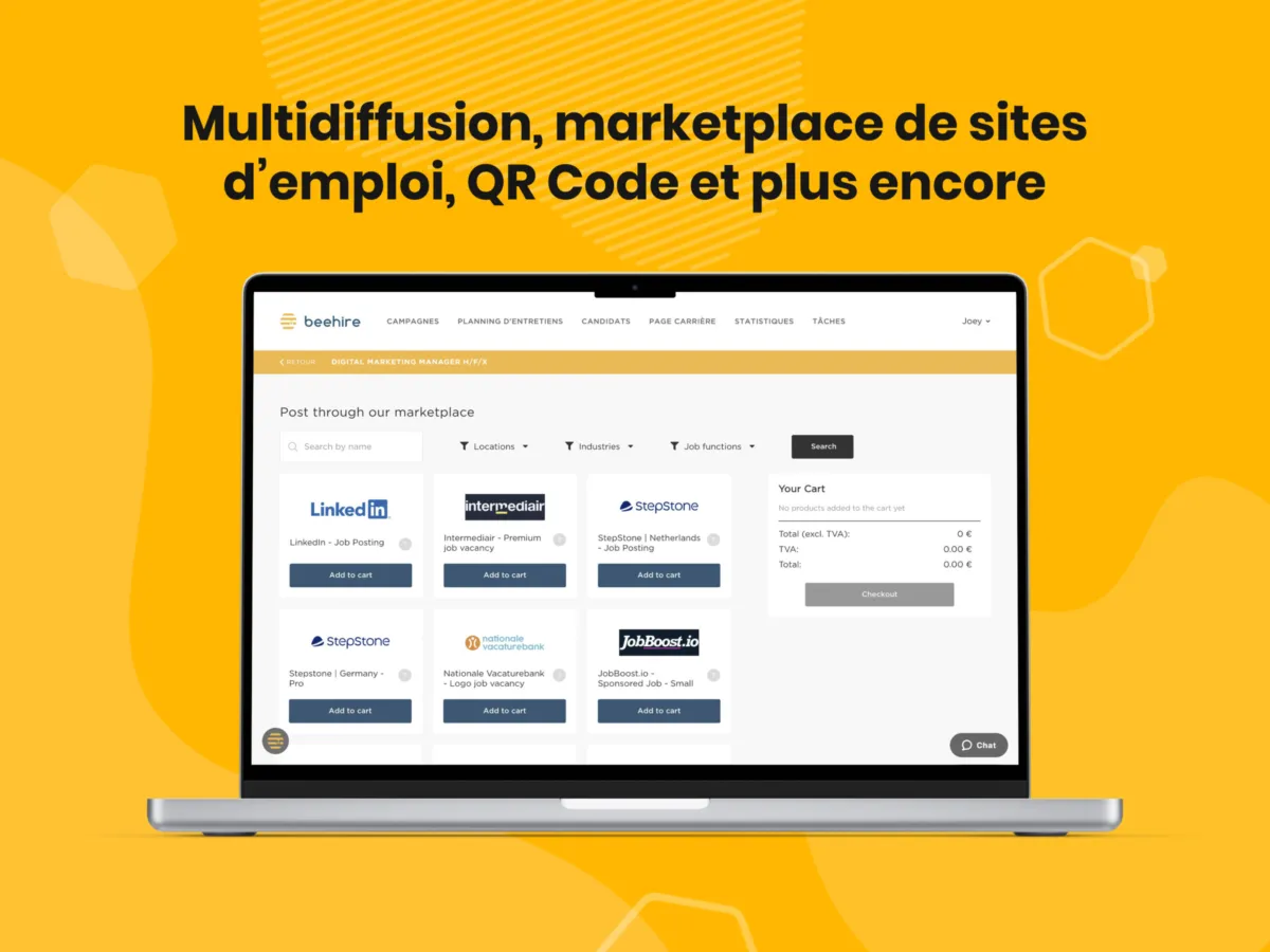 Interface Beehire: fonctionnalités, prix, alternatives