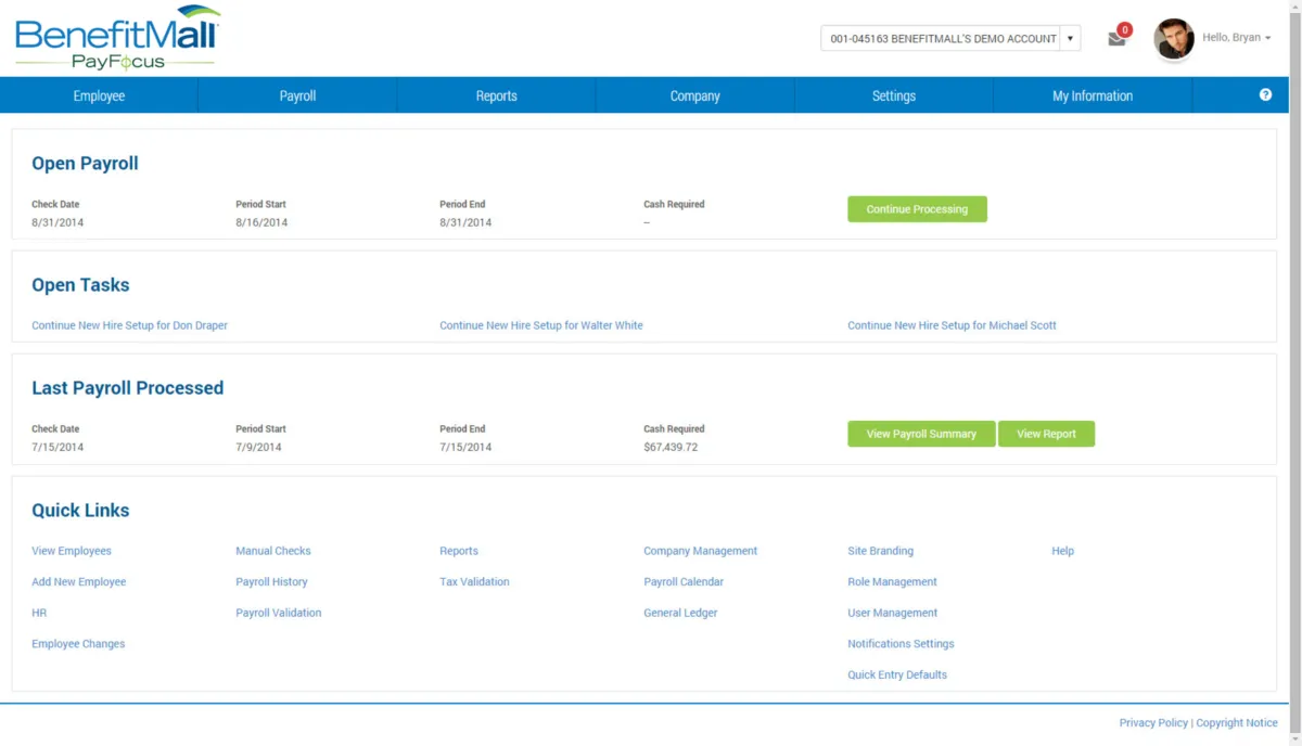 Notre avis sur BenefitMall PayFocus : un logiciel RH (gestion des ressources humaines) à découvrir
