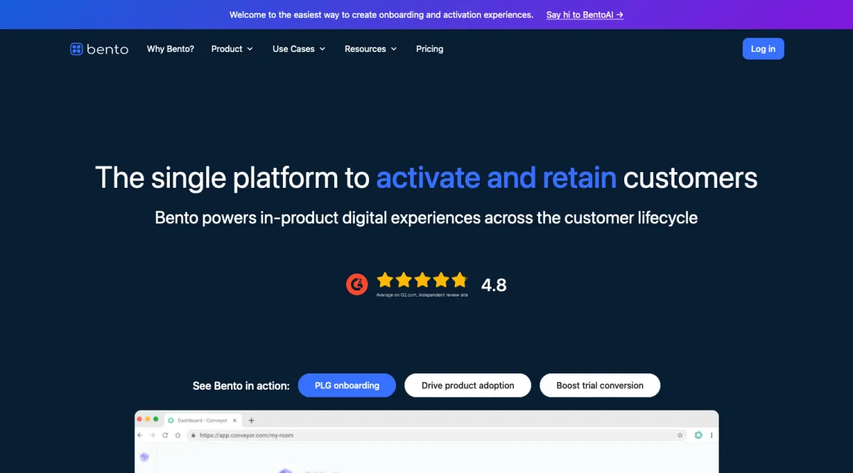 Interface Bento : fonctionnalités, prix, alternatives
