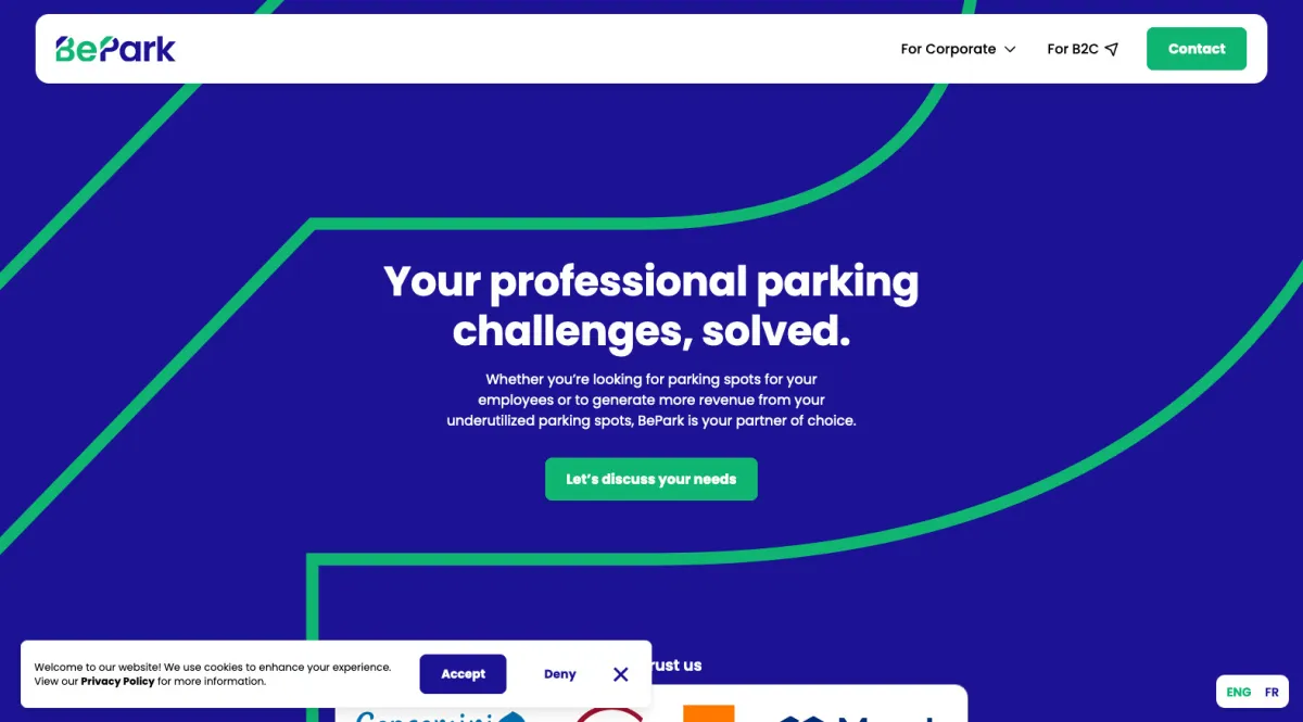 Interface Bepark : fonctionnalités, prix, alternatives