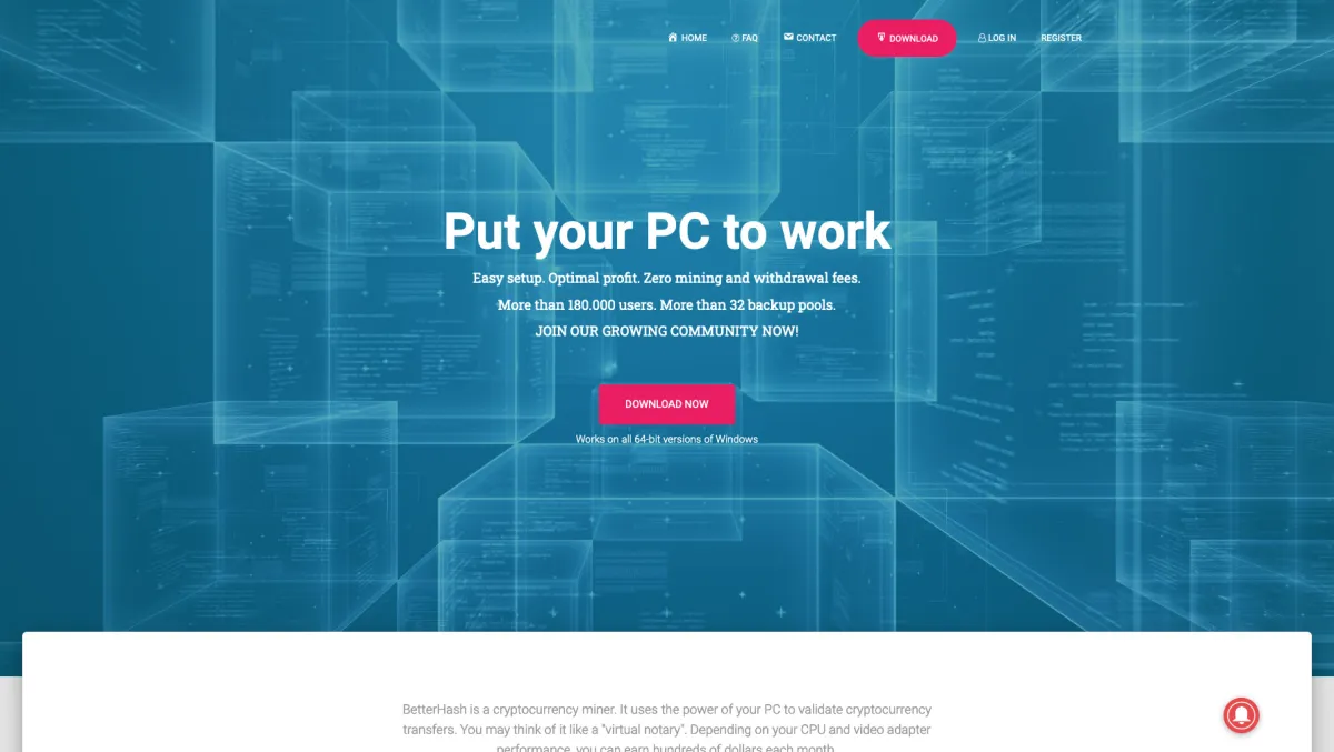Interface BetterHash : fonctionnalités, prix, alternatives