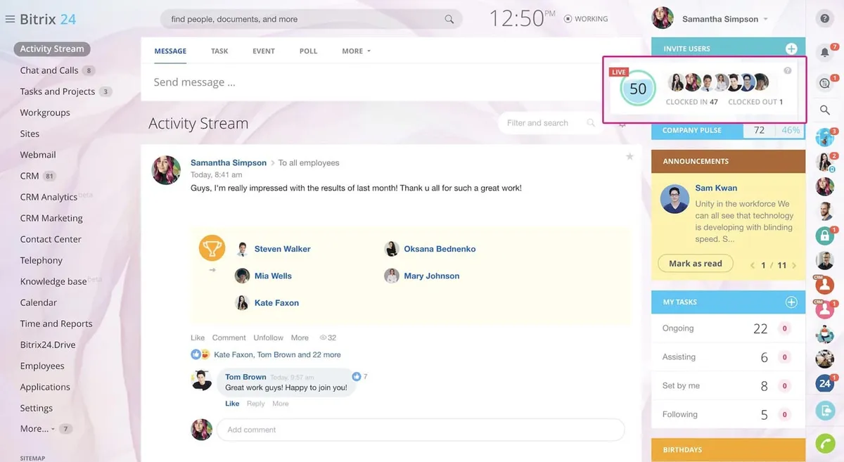 Bitrix24: avis sur le logiciel CRM: fonctionnalités, avantages, inconvénients et tarifs