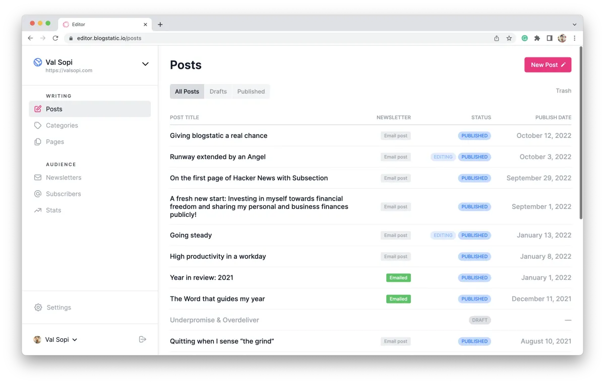 Notre avis sur blogstatic : une plateforme de blog à découvrir