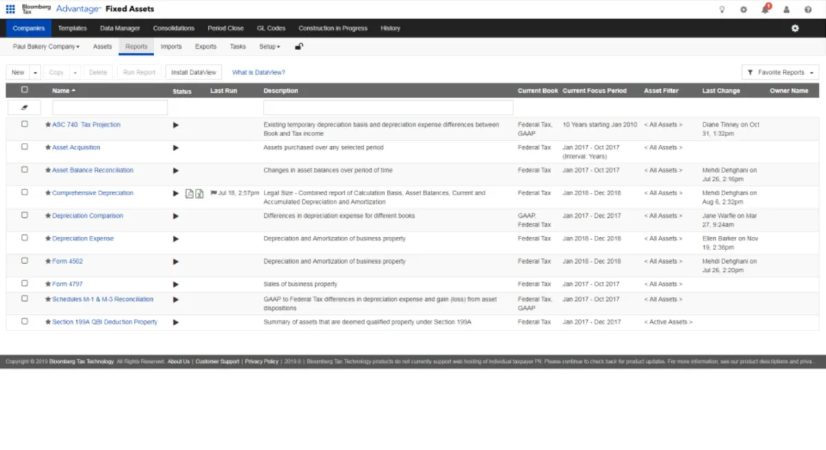 Interface Bloomberg Income Tax Planner: image, ergonomie, alternatives
