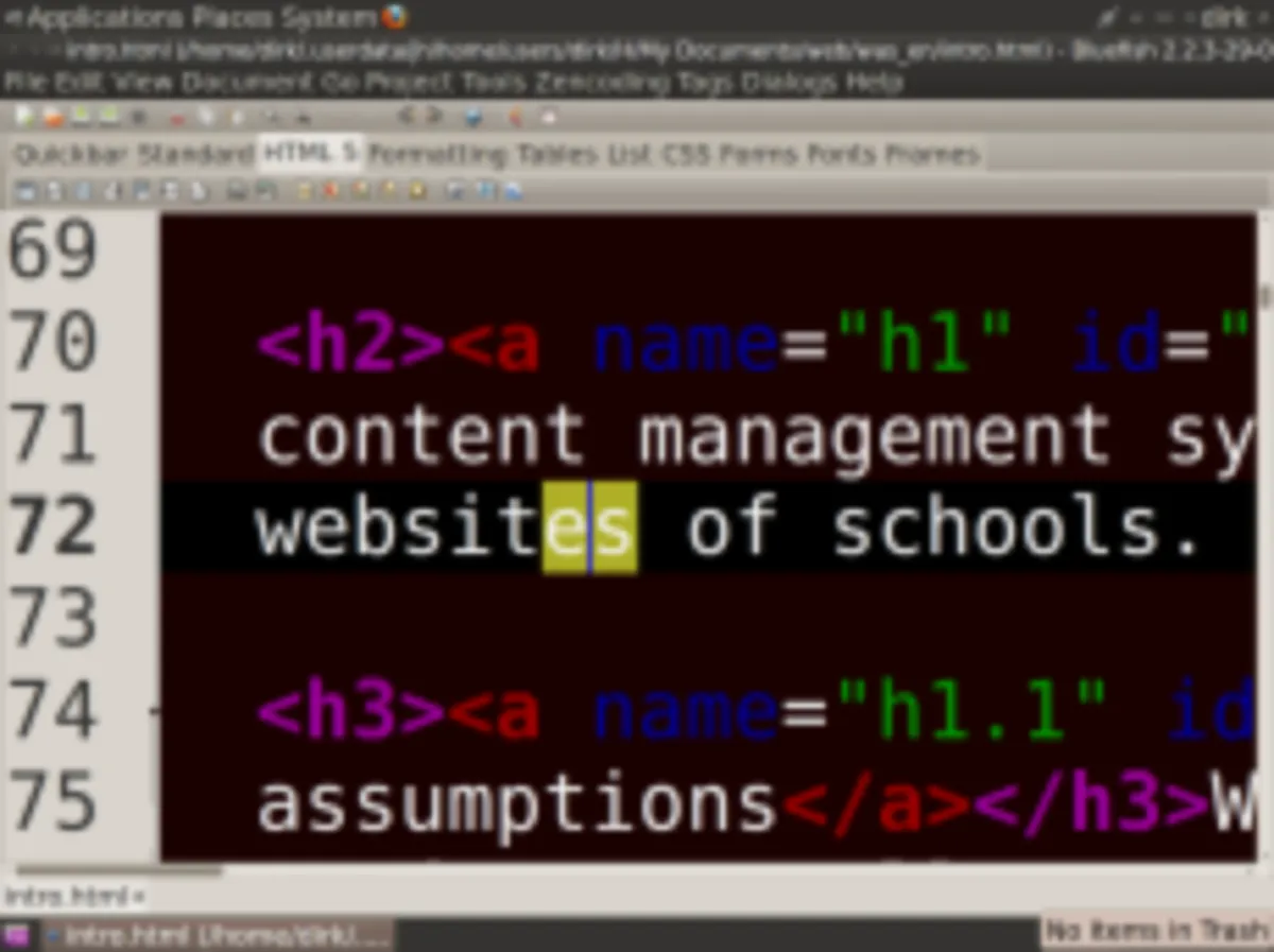 Notre avis sur Bluefish Editor : un logiciel de création de site web (website builder) à découvrir