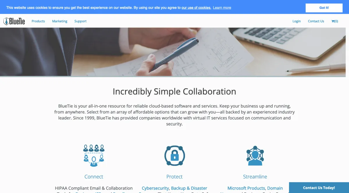 Interface BlueTie : image, ergonomie, alternatives