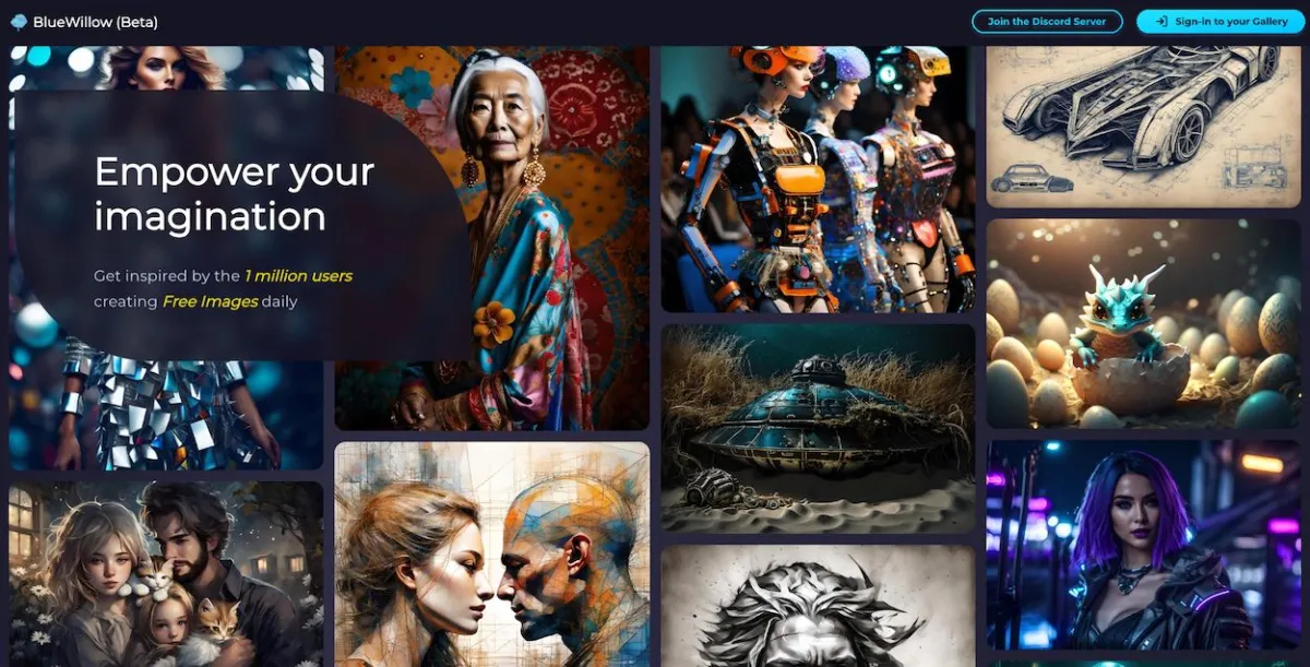 Notre avis sur BlueWillow : un générateur d'images par IA (intelligence artificielle) à découvrir