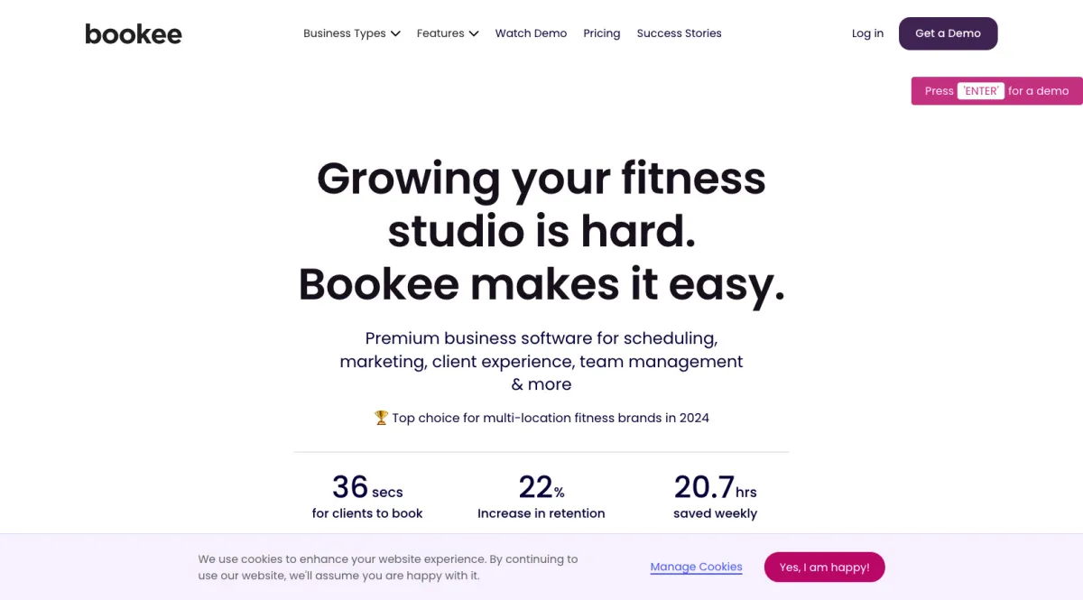 Interface Bookee : fonctionnalités, prix, alternatives