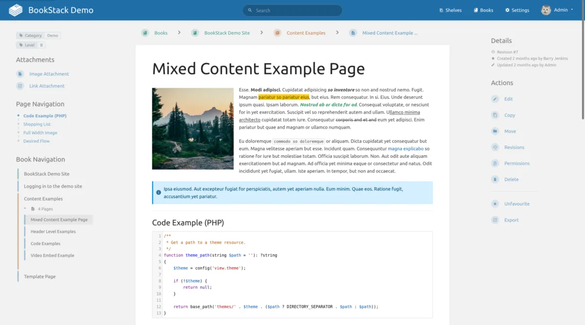Interface BookStack: image, ergonomie, alternatives