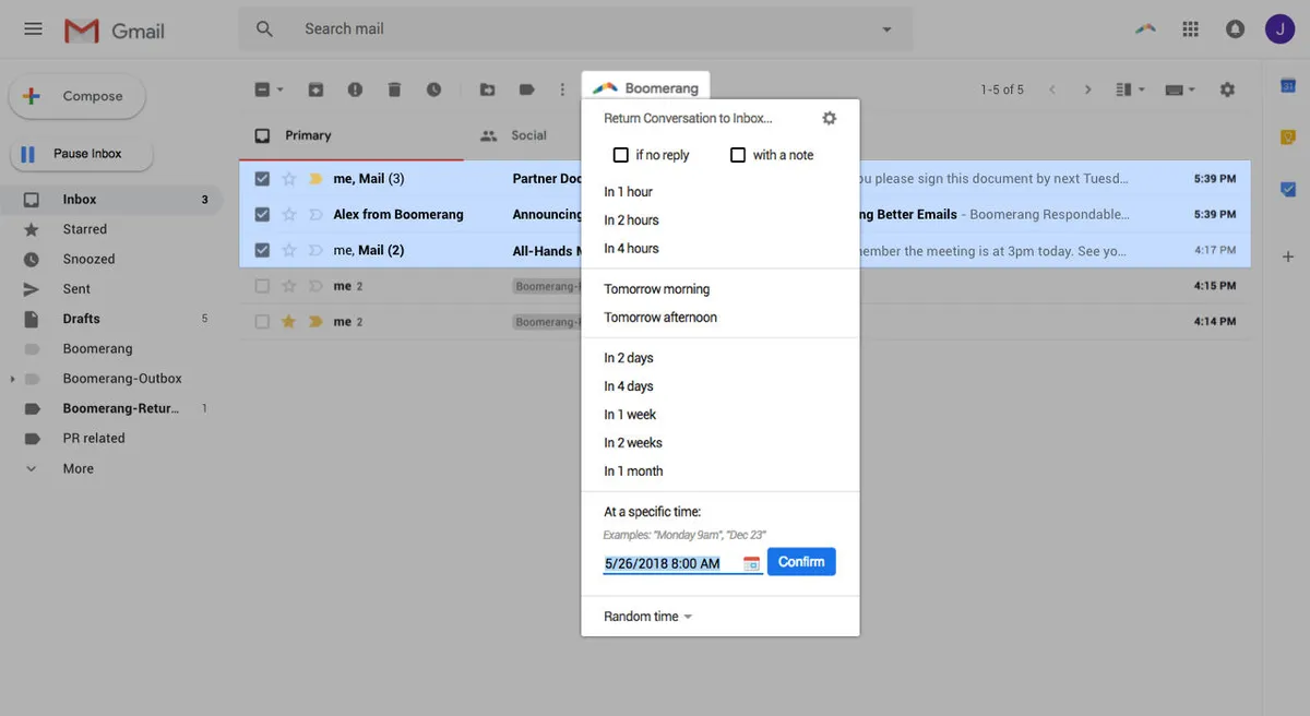 Notre avis sur Boomerang for Gmail : un logiciel de planning à découvrir