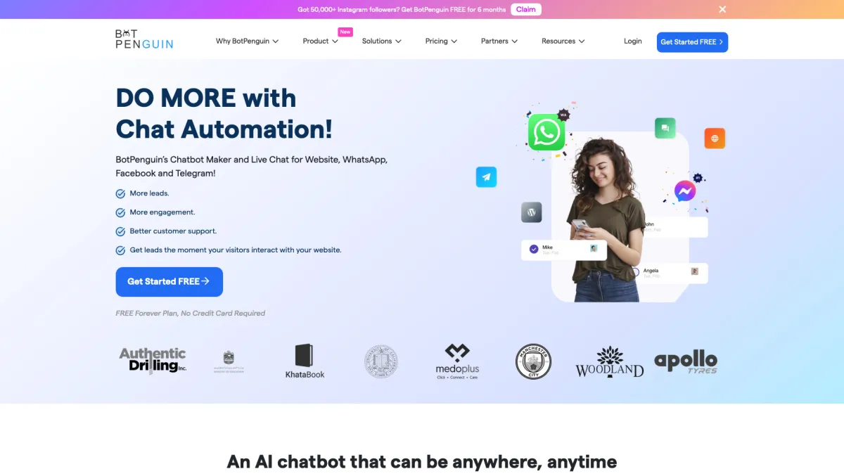 Interface BotPenguin : fonctionnalités, prix, alternatives