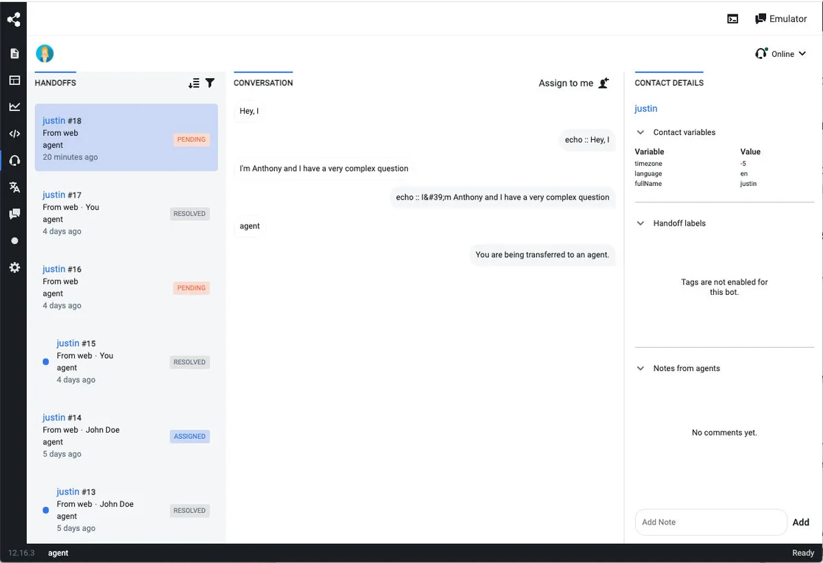 Interface Botpress: image, ergonomie, alternatives