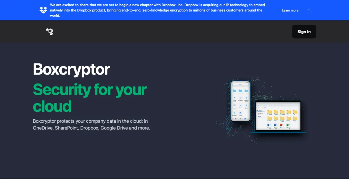 Interface Boxcryptor : fonctionnalités, prix, alternatives