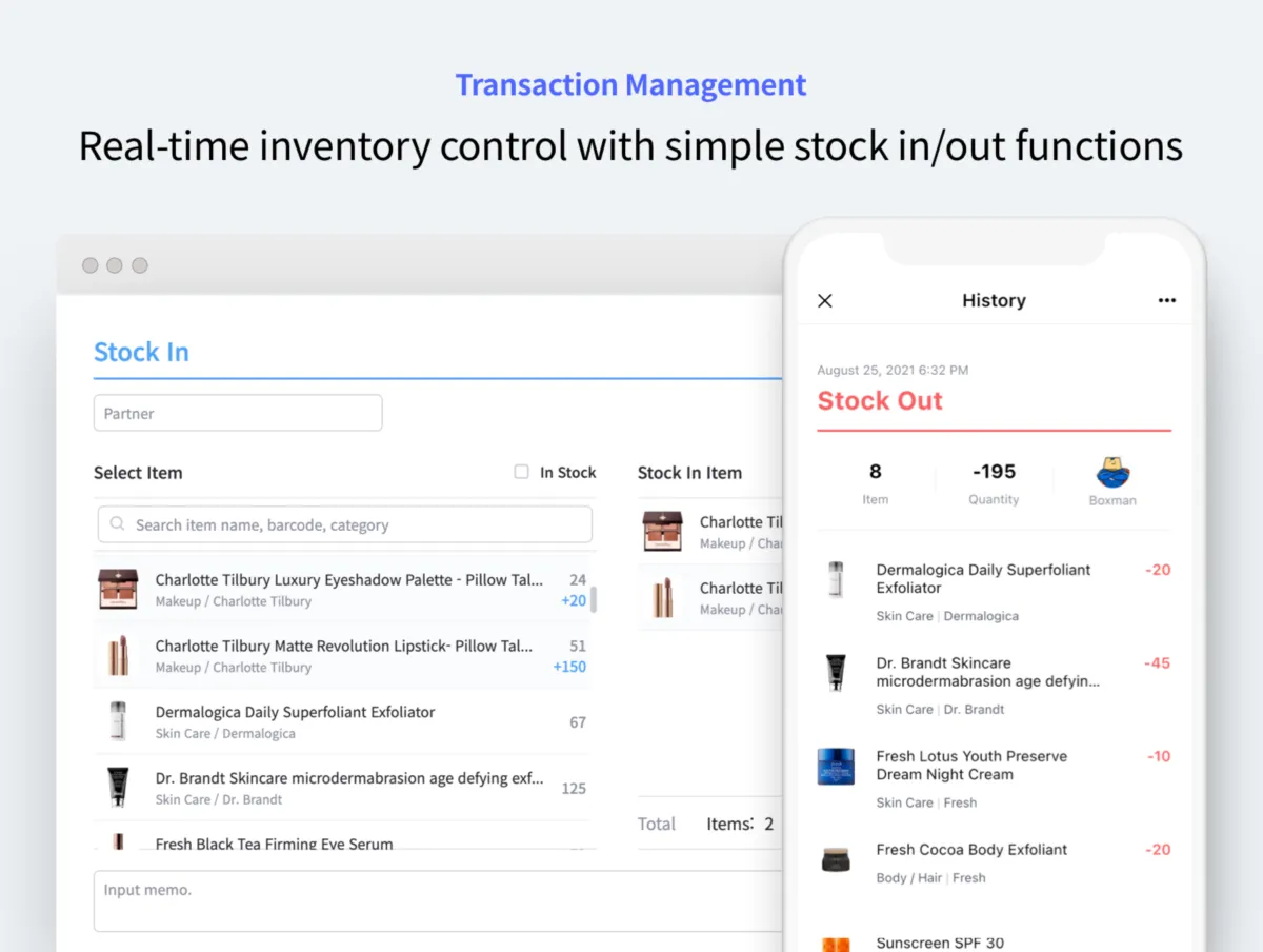 Interface BoxHero: image, ergonomie, alternatives