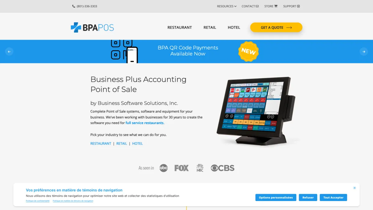 Interface BPA Retail Touch POS : image, ergonomie, alternatives