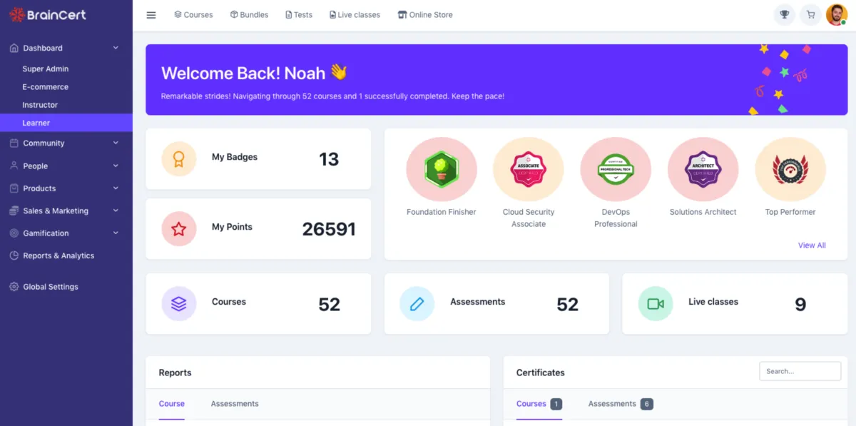 Interface BrainCert: fonctionnalités, prix, alternatives Interface BrainCert: fonctionnalités, prix, alternatives