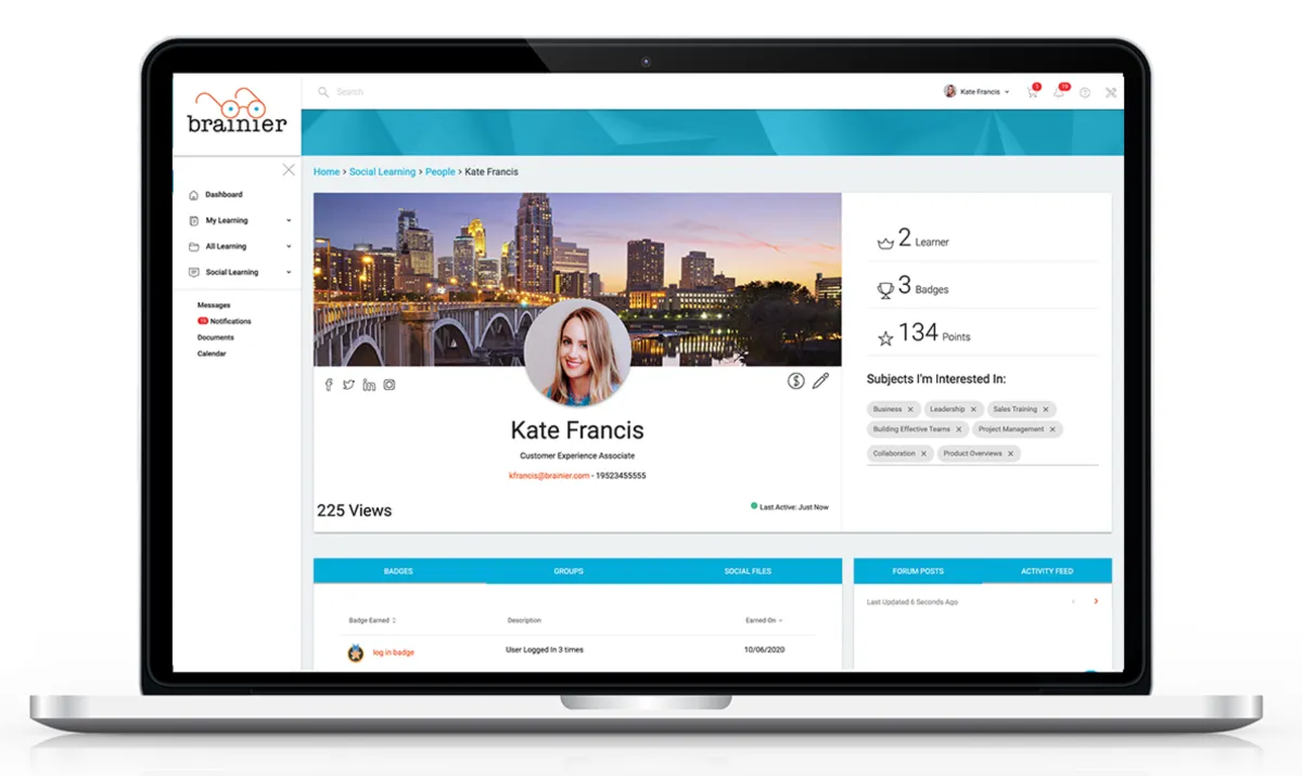 Notre avis sur Brainier LMS : un logiciel LMS (learning management system) à découvrir