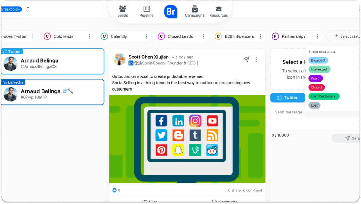 Interface Breakcold: fonctionnalités, prix, alternatives