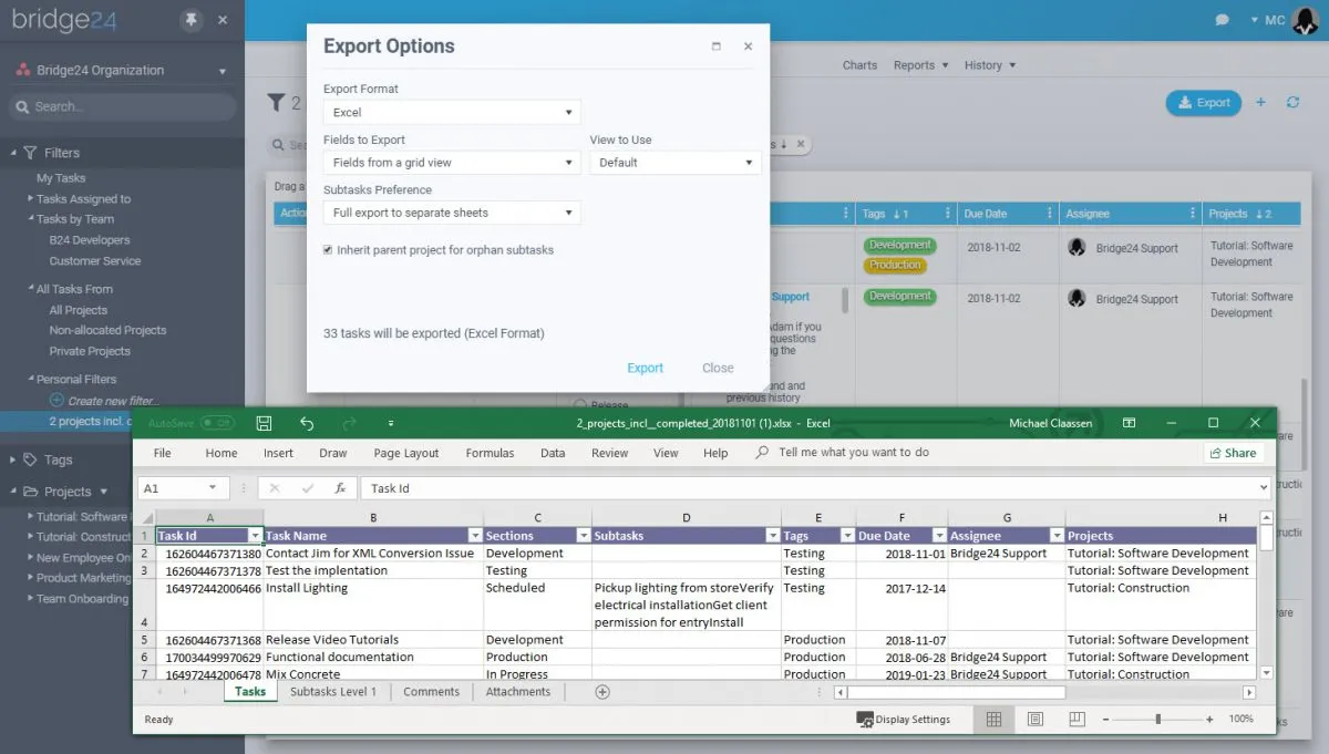 Interface Bridge24: fonctionnalités, prix, alternatives