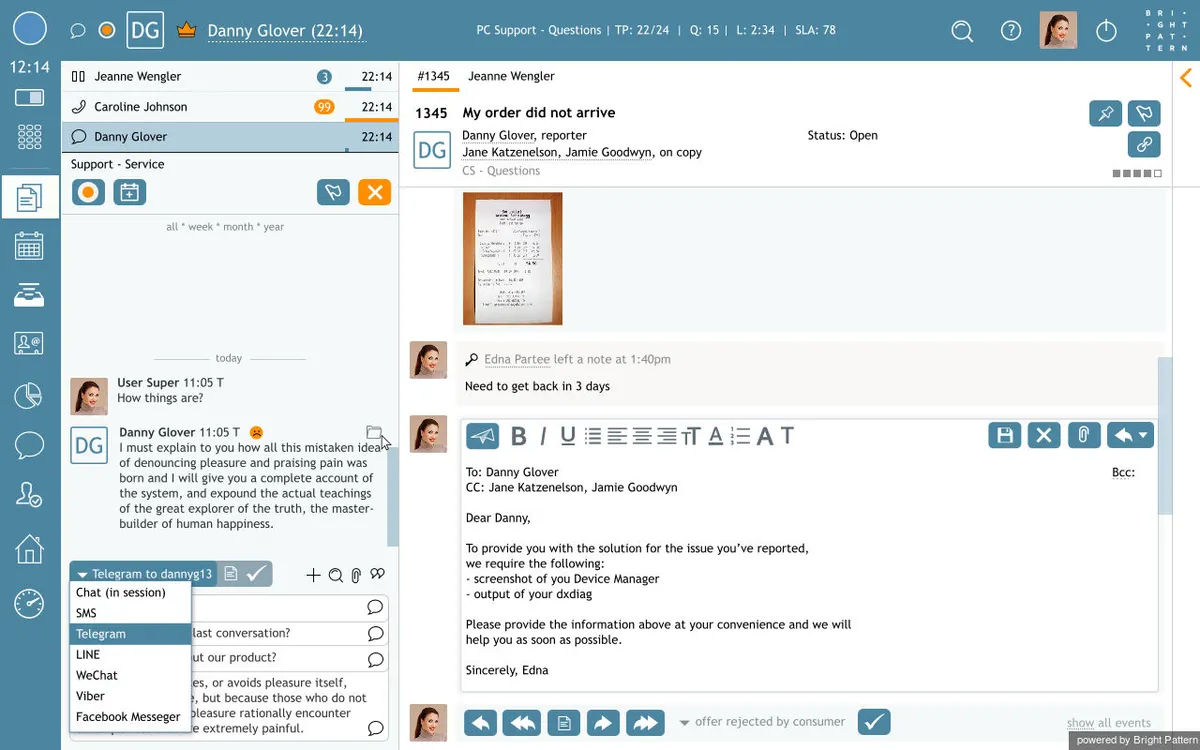 Notre avis sur Bright Pattern : un logiciel d'expérience client (CX) à découvrir
