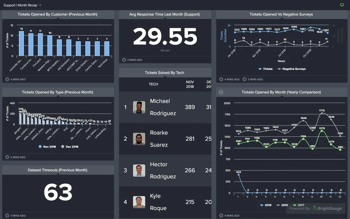 Interface BrightGauge: fonctionnalités, prix, alternatives