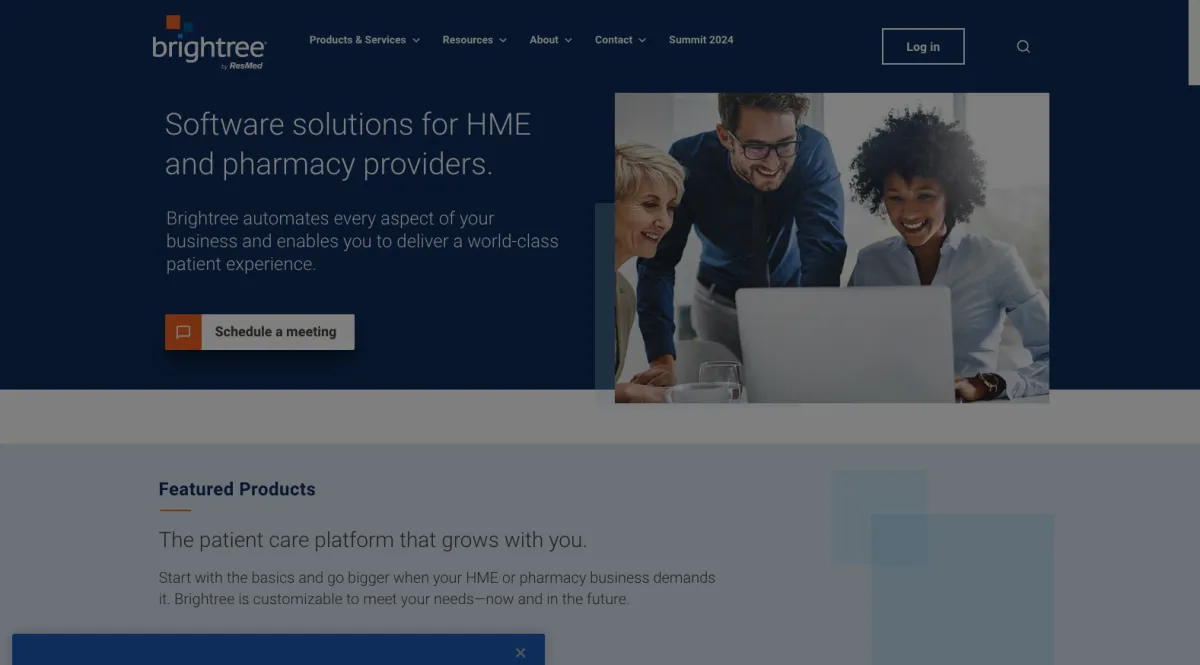 Interface Brightree : fonctionnalités, prix, alternatives
