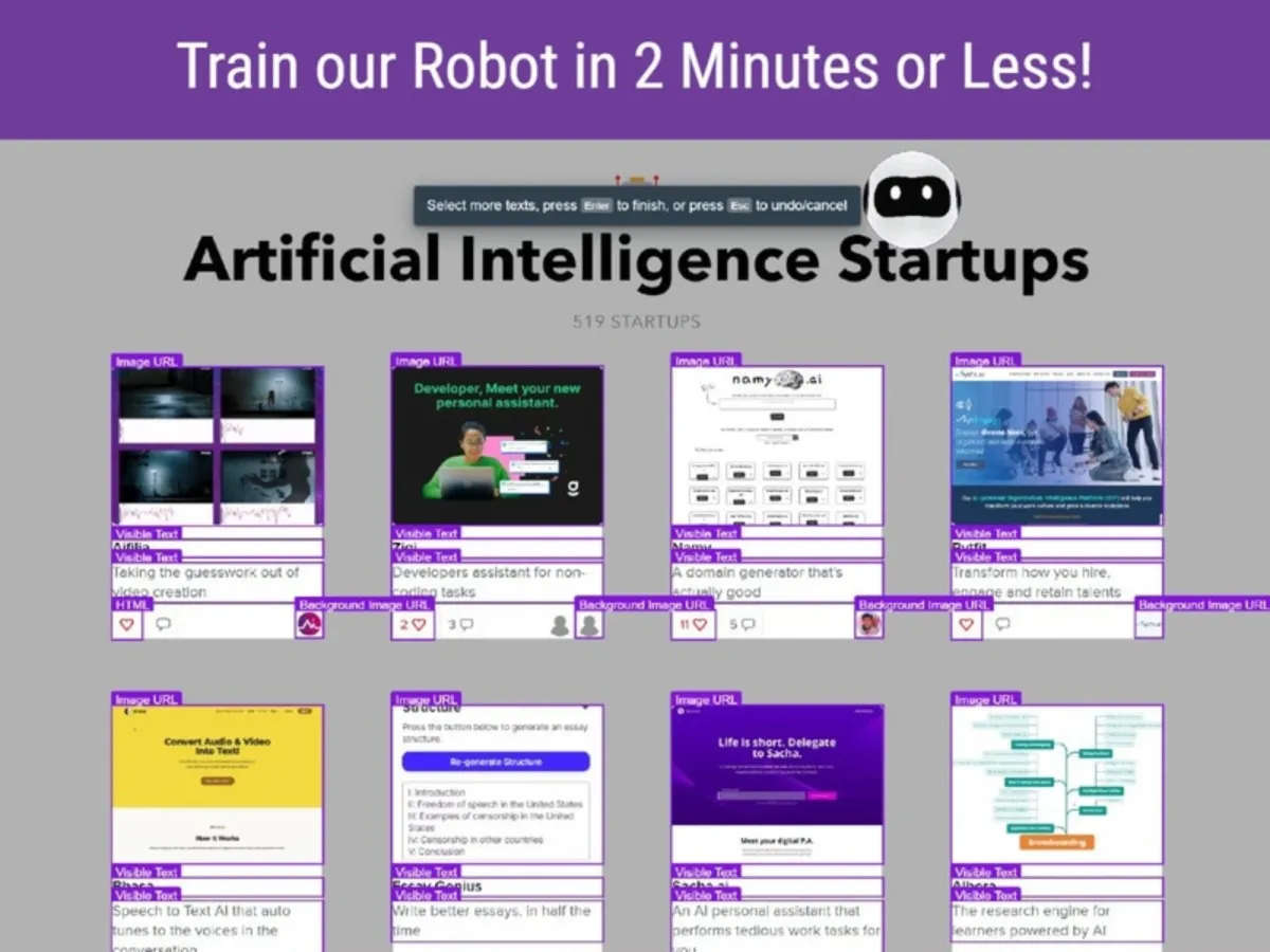 Interface Browse AI: fonctionnalités, prix, alternatives