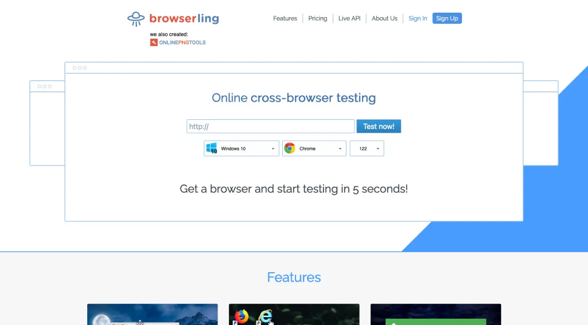 Interface Browserling : fonctionnalités, prix, alternatives Interface Browserling : fonctionnalités, prix, alternatives