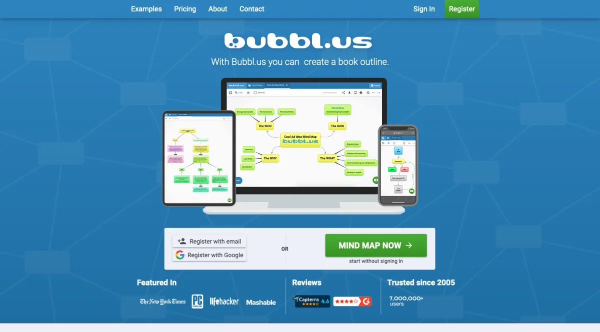 Interface Bubbl.us : image, ergonomie, alternatives