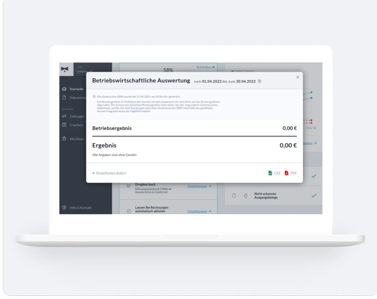 Interface BuchhaltungsButler: image, ergonomie, alternatives