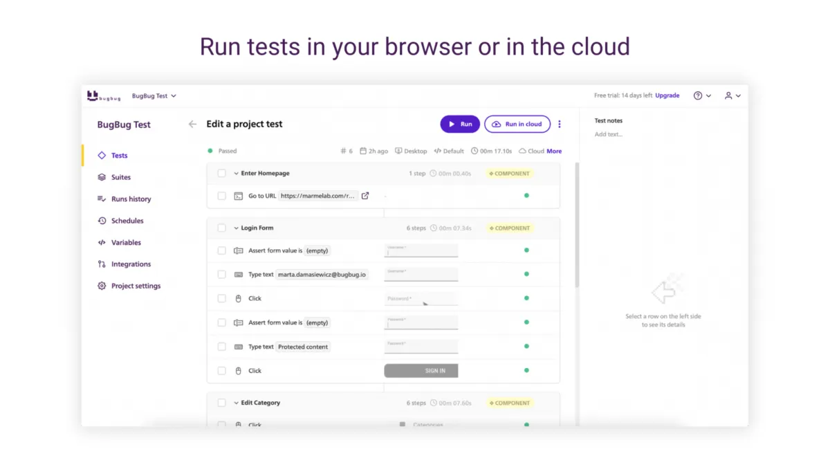 Interface BugBug: fonctionnalités, prix, alternatives