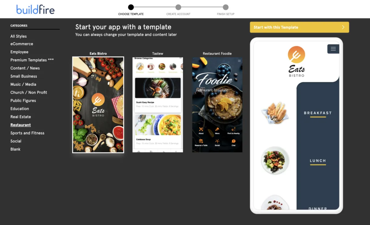 Interface BuildFire: image, ergonomie, alternatives Interface BuildFire: image, ergonomie, alternatives