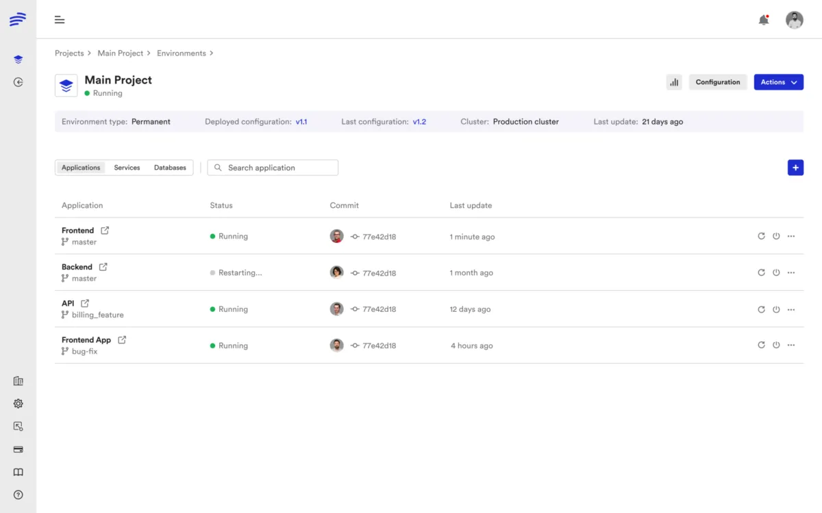 Interface Bunnyshell: fonctionnalités, prix, alternatives