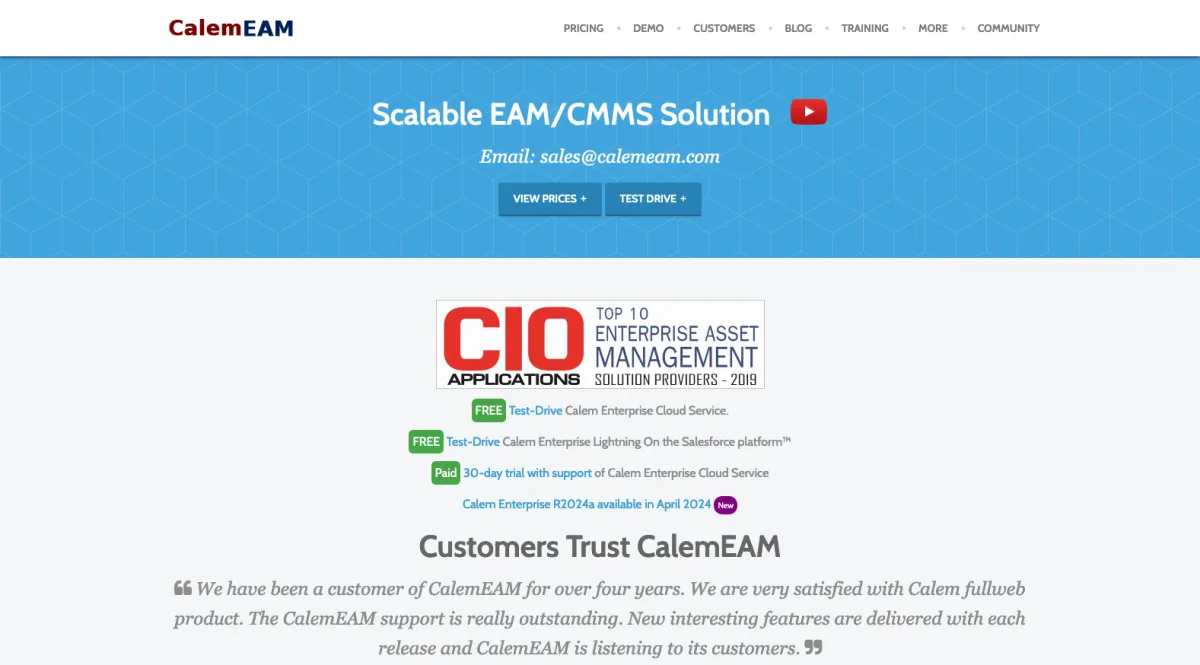 Interface Calemeam : fonctionnalités, prix, alternatives